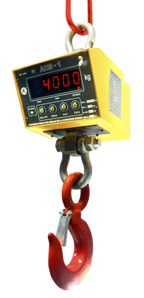 Dinamómetro AHS-1 colgante, vista frontal en grúa