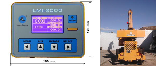 Indicador múltiple LMI-3000 en grúa