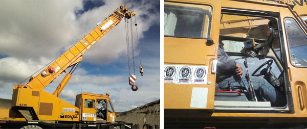 Sistema de balanza montado en grúa móvil