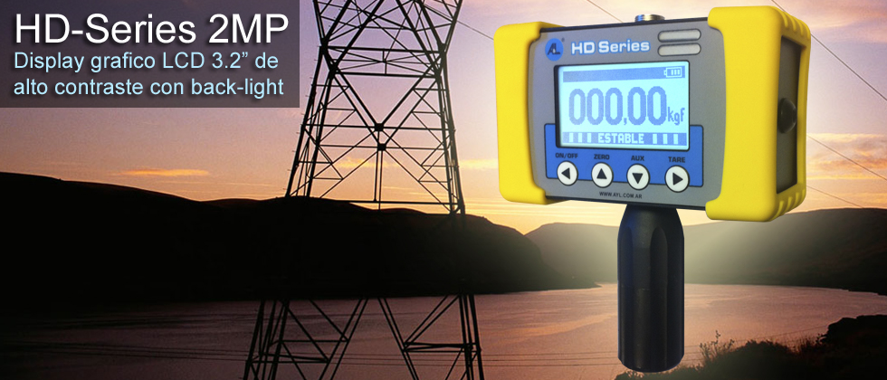 Vista frontal dinamómetro electrónico HD-SERIES 2MP