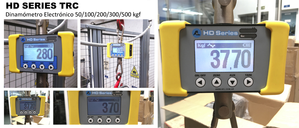 Dinamómetro electrónico HD-Series TRC en uso